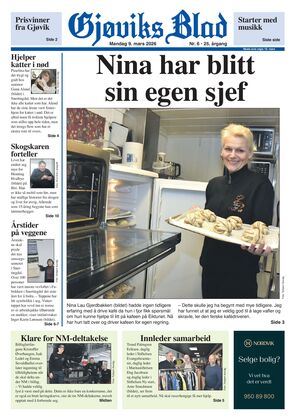 Forside Gjøviks Blad