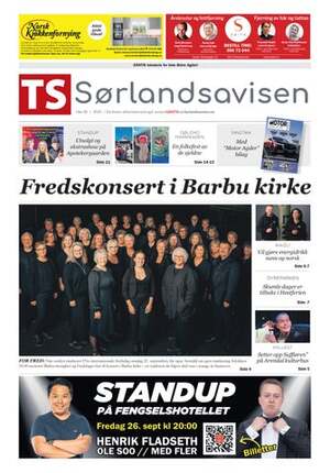 Forside TS Sørlandsavisen