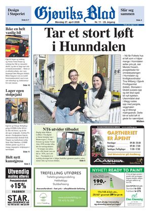 Forside Gjøviks Blad