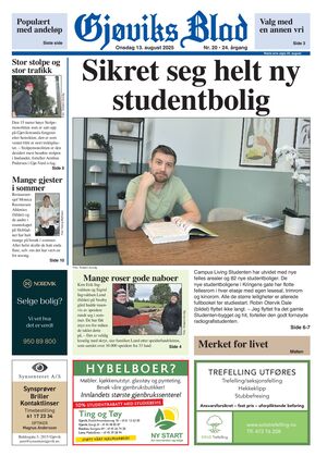 Forside Gjøviks Blad