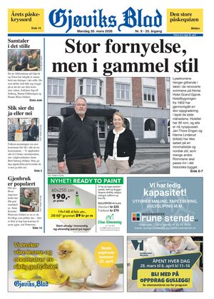 Forside Gjøviks Blad