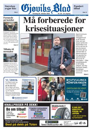 Forside Gjøviks Blad