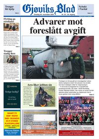 Forside Gjøviks Blad