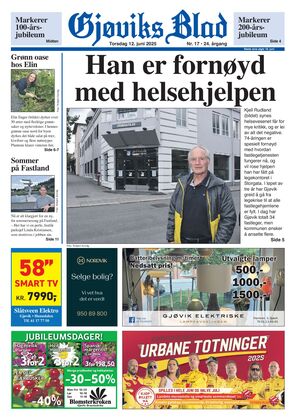 Forside Gjøviks Blad