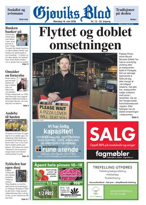 Forside Gjøviks Blad